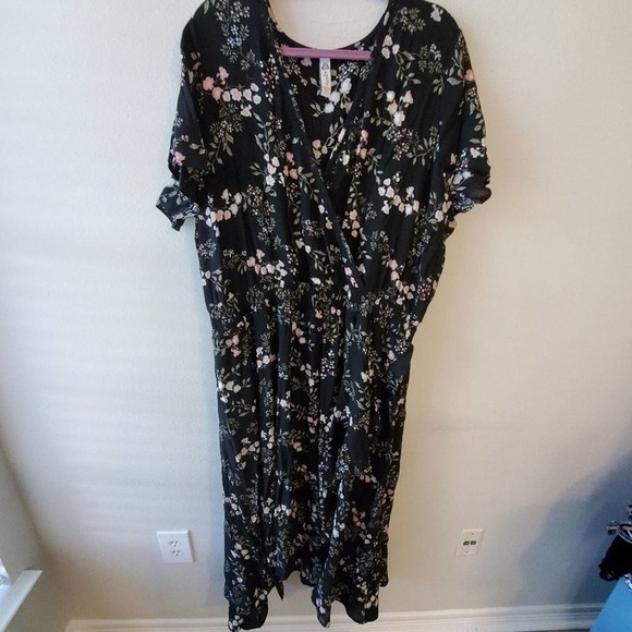 AMERICAN‎ rag floral faux wrap dress plus size 2X - Picture 1 of 9